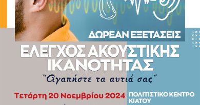 Δήμος Σικυωνίων: Νέα δράση δωρεάν εξετάσεων Ελέγχου Ακουστικής Ικανότητας