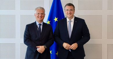 Συνάντηση του Περιφερειάρχη Πελοποννήσου Δημήτρη Πτωχού με τον Έλληνα Επίτροπο Απόστολο Τζιτζικώστα στις Βρυξέλλες